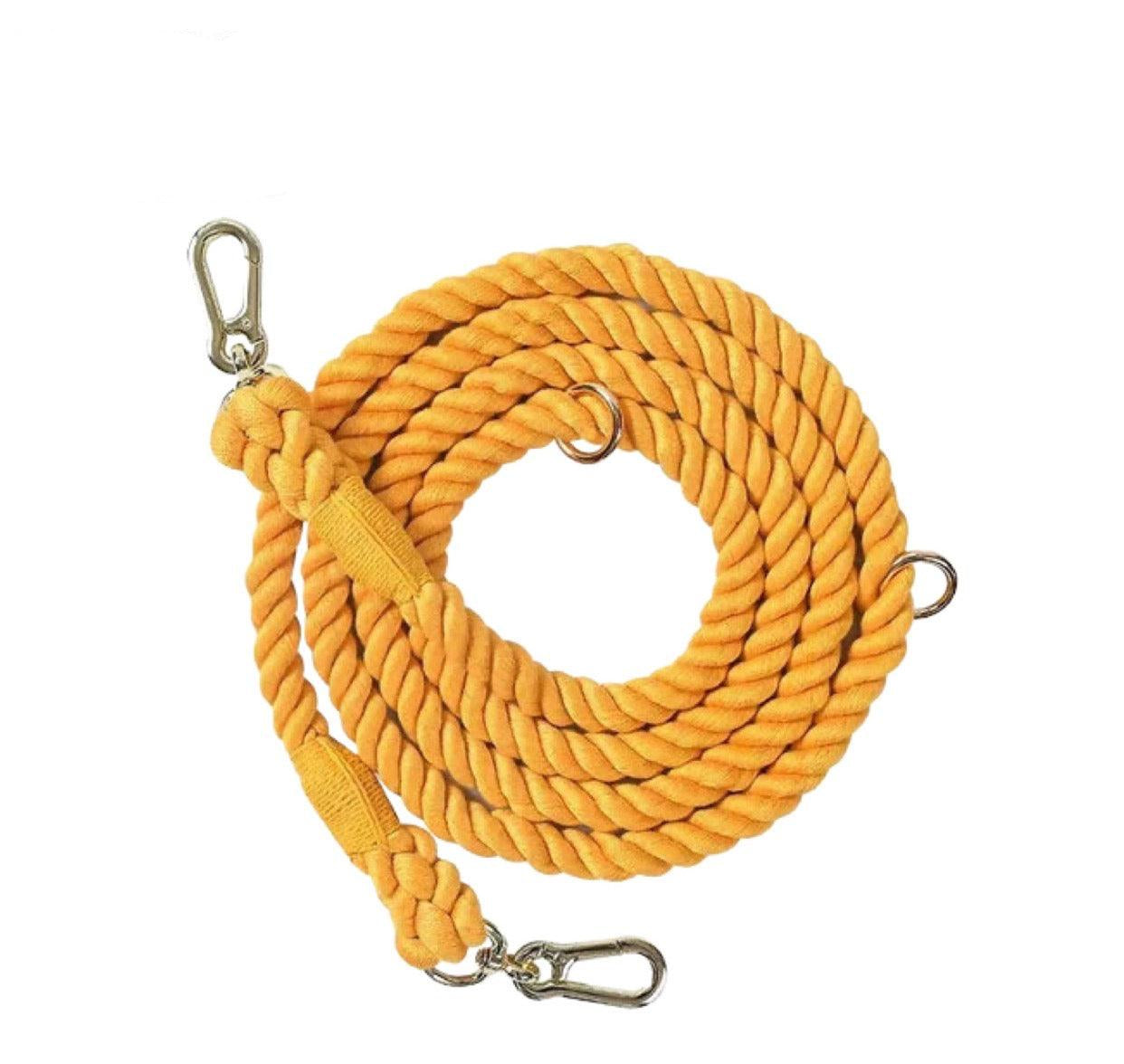Hands-Free Dog Rope Leash - Autumn (6.9ft, 100% Cotton)-0