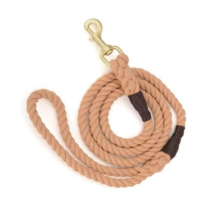 Dog Rope Leash - Golden Silk (5-6ft Cotton)-0