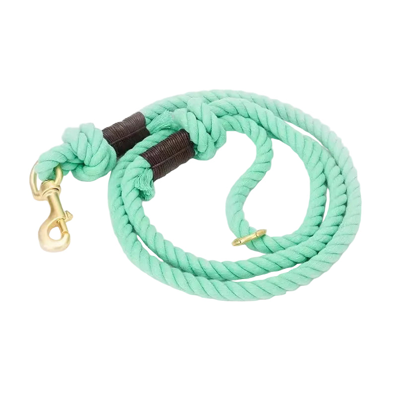 Dog Rope Leash - Teal (5-6ft Cotton)-0