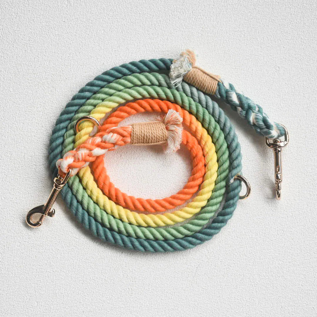 Hands-Free Dog Rope Leash - Forest Shade (5ft, 100% Cotton)-3