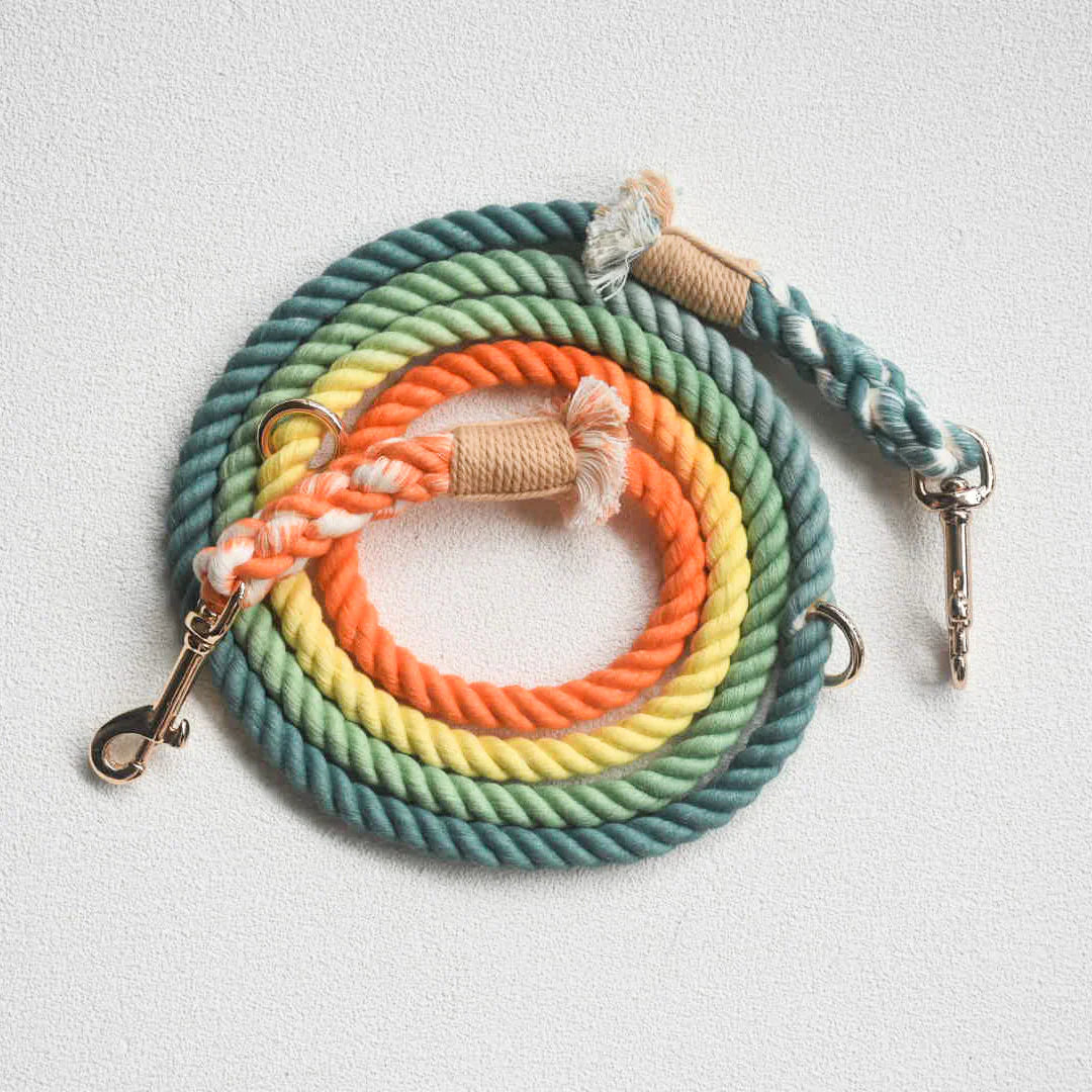 Hands-Free Dog Rope Leash - Forest Shade (5ft, 100% Cotton)-3