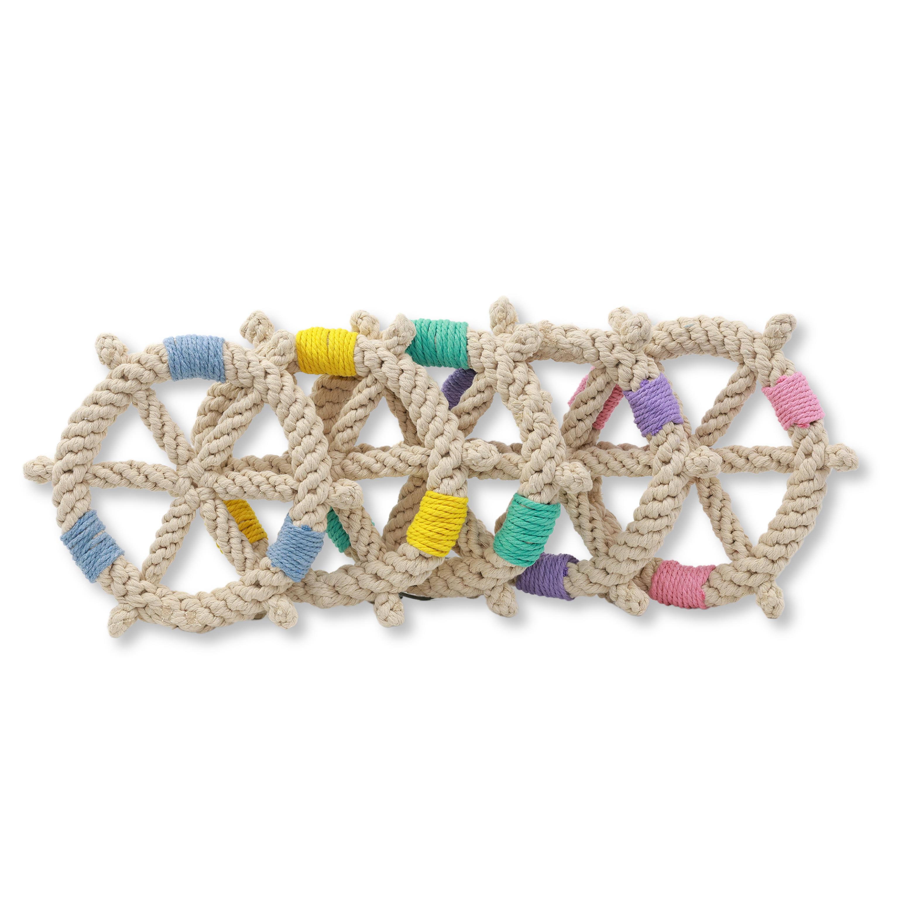 Color wheel Macrame Rope Pet Toy-0