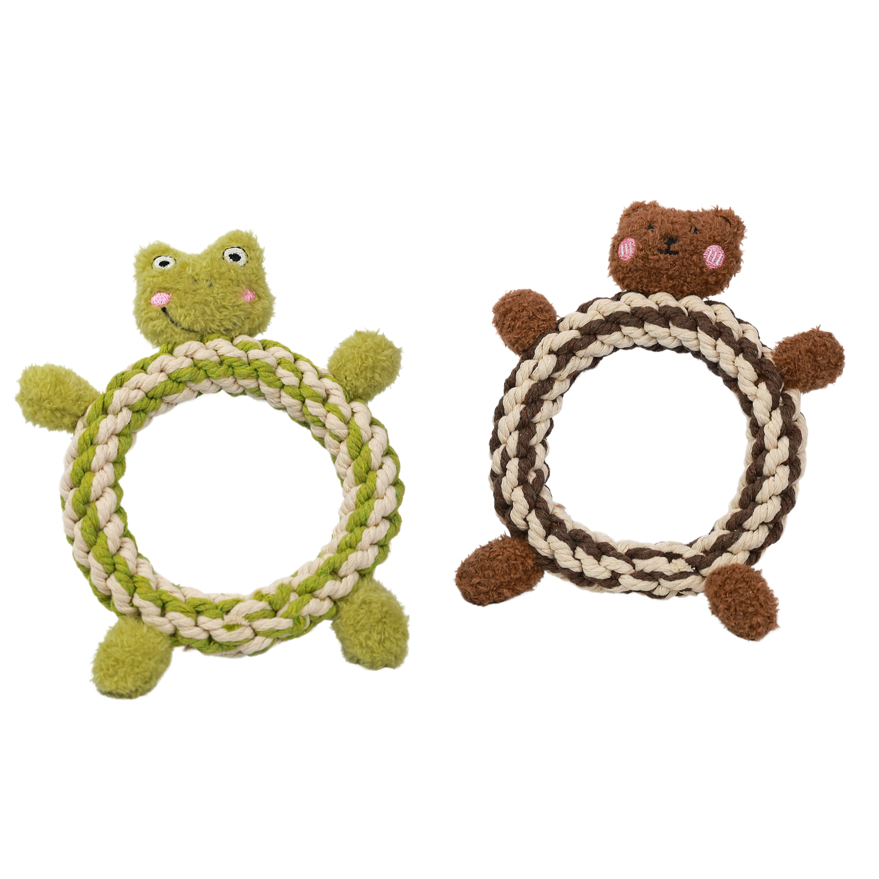 🐸🐻 The Daisy & Jasper Collection: Handcrafted Plush Rope Joy - Small Titans.
