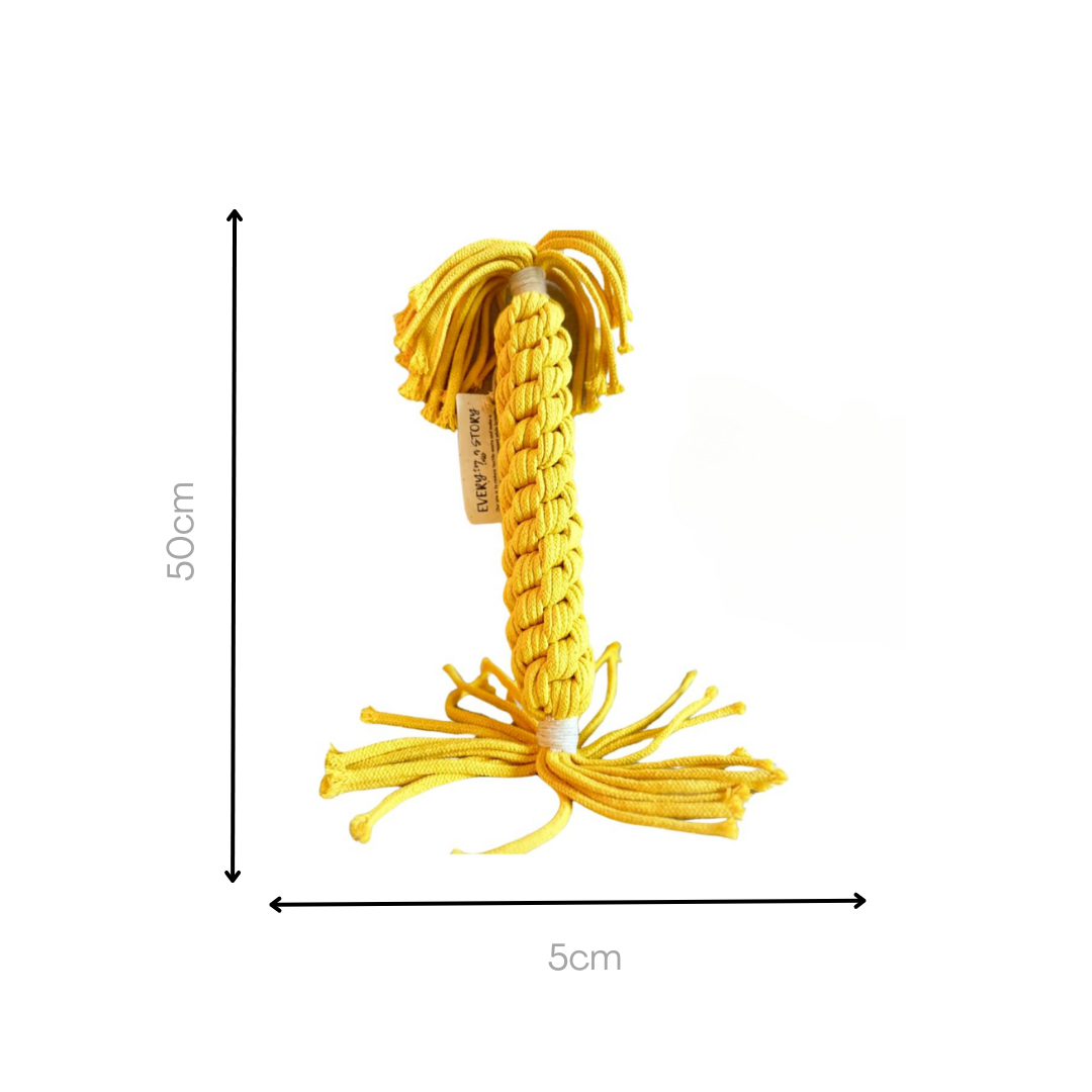 Jumbo Yellow Candy Rope Toy - Big Dog