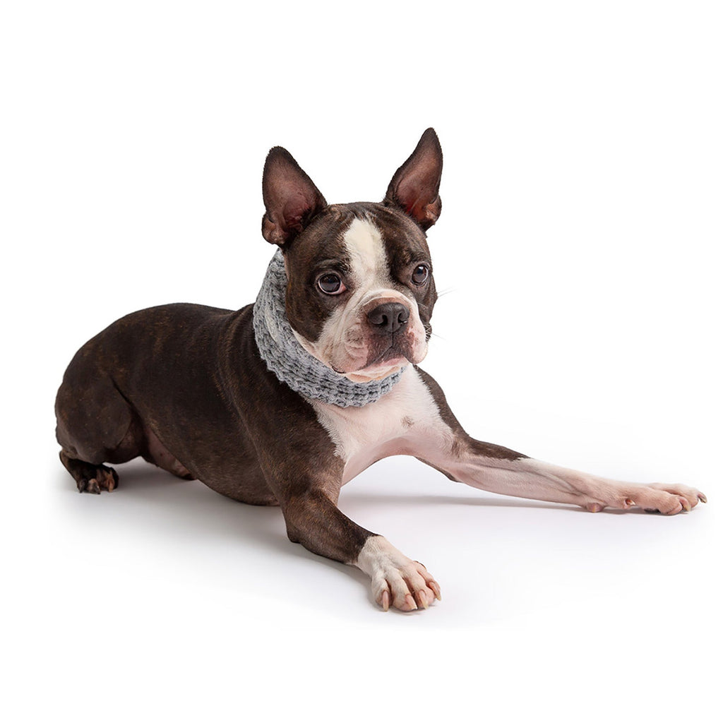 GF PET® Chalet Tube Scarf - Heather Grey (Matching Human & Dog Knit Scarf)