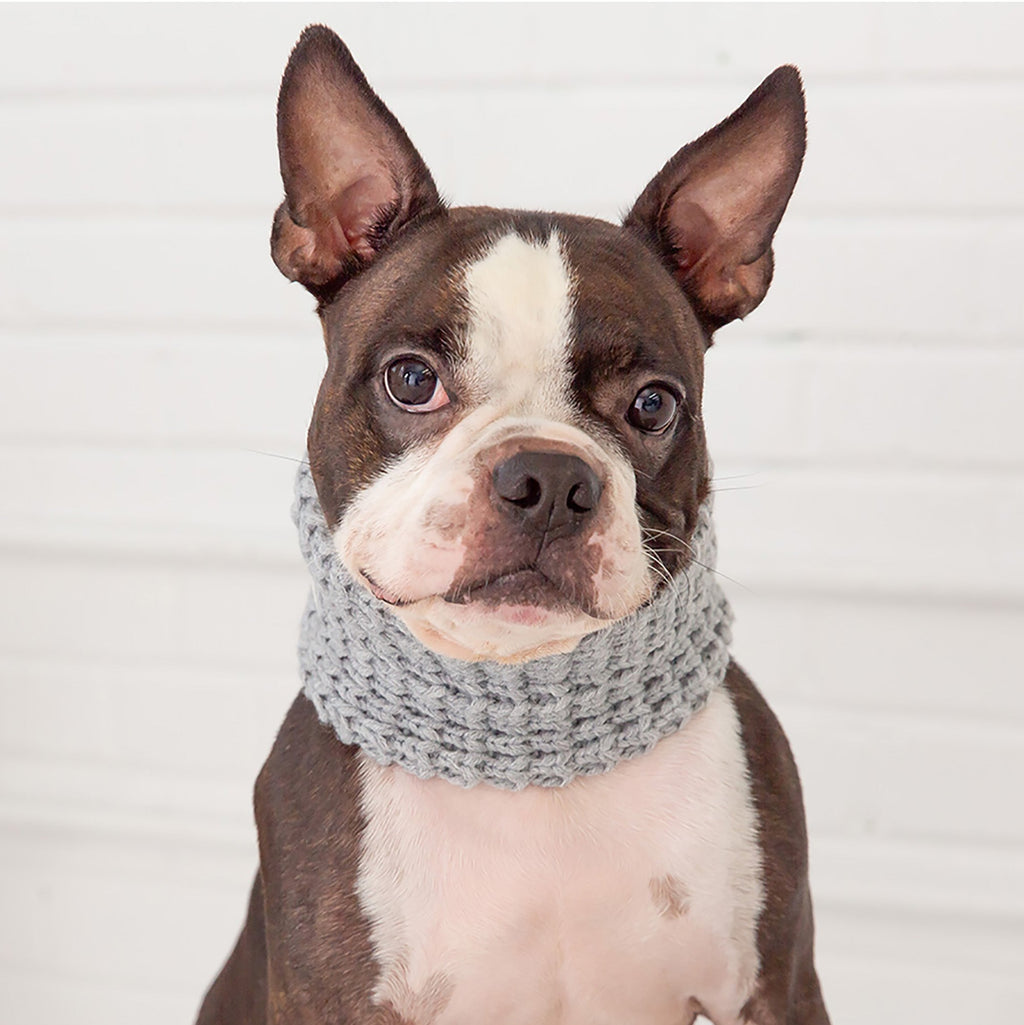 GF PET® Chalet Tube Scarf - Heather Grey (Matching Human & Dog Knit Scarf)