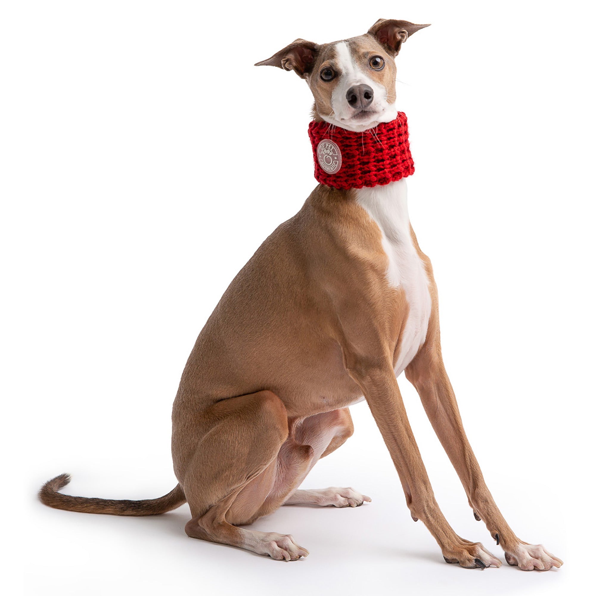 GF PET® Chalet Tube Scarf - Red (Matching Dog & Owner Knit Scarf)