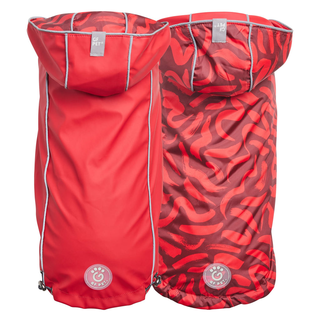 GF PET® Reversible Elasto-Fit Raincoat - Red/Red (Buttery-Soft Waterproof Shell)