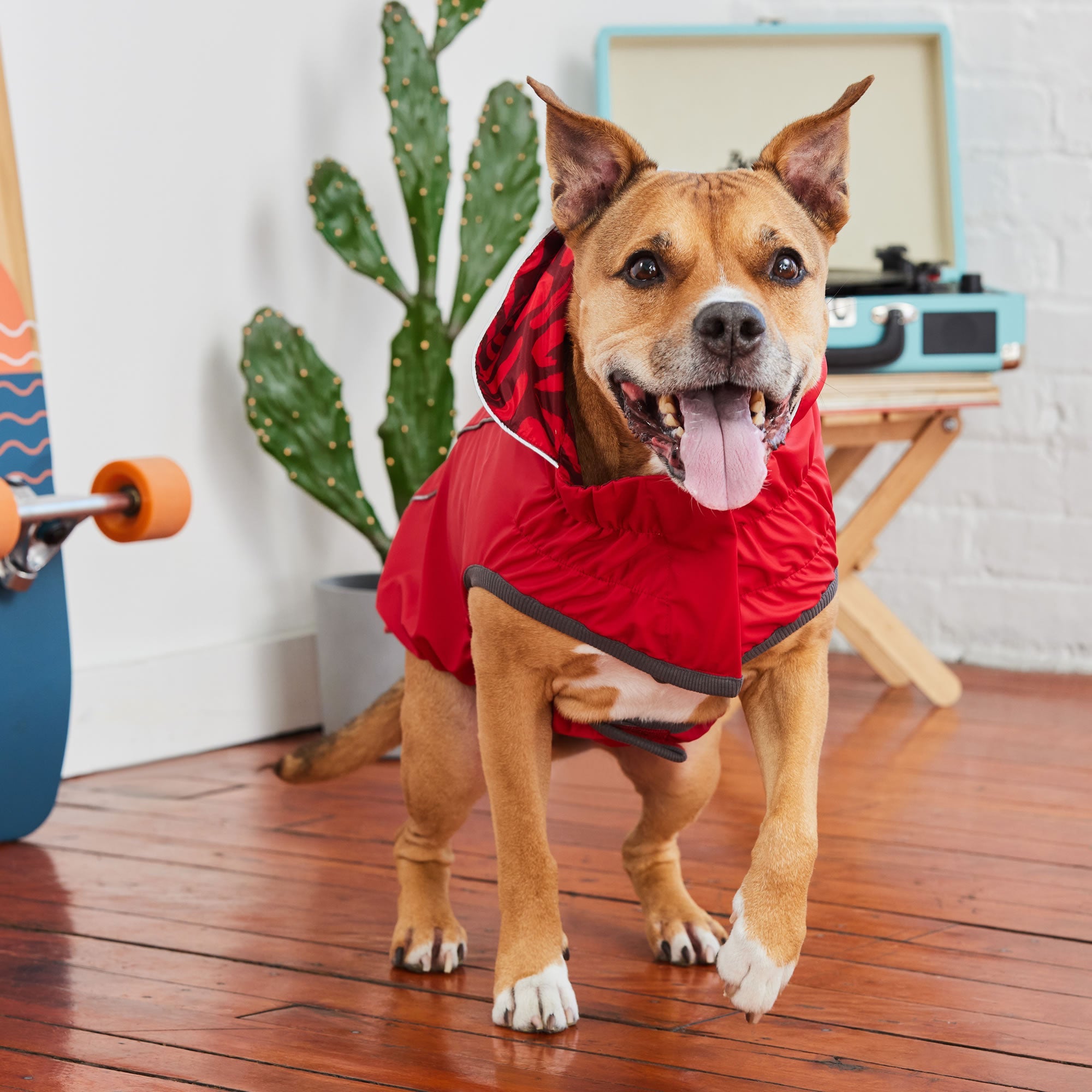 GF PET® Reversible Elasto-Fit Raincoat - Red/Red (Buttery-Soft Waterproof Shell)