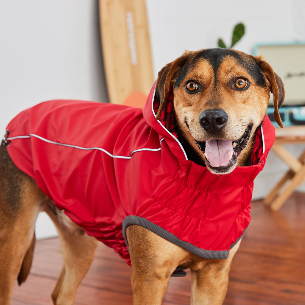 GF PET® Reversible Elasto-Fit Raincoat - Red/Red (Buttery-Soft Waterproof Shell)