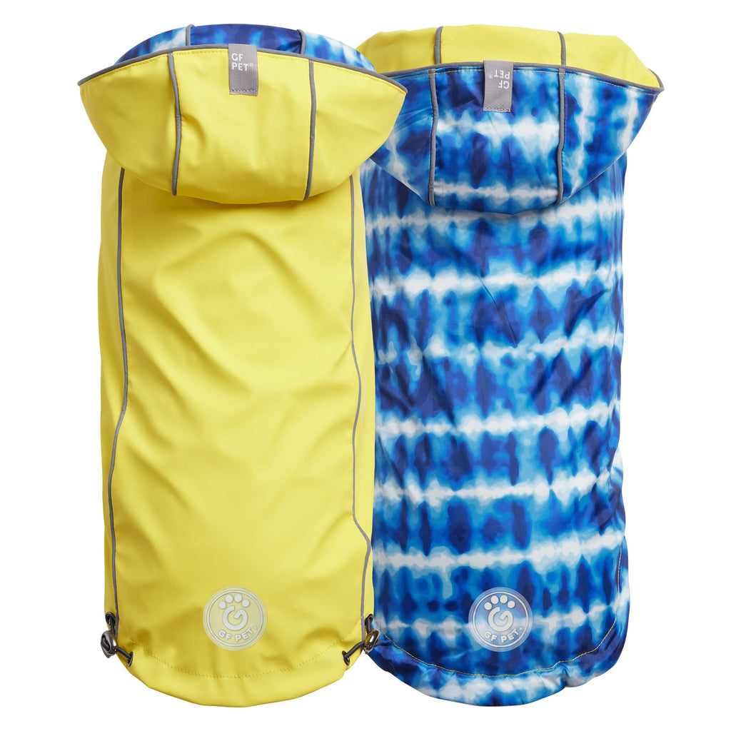 GF PET® Reversible Elasto-Fit Raincoat - Yellow/Blue (Buttery-Soft Waterproof Shell)
