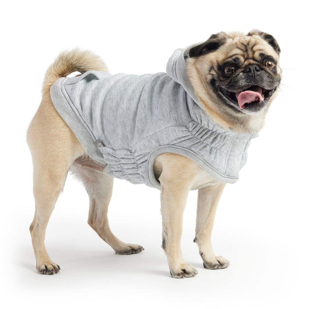 GF PET® Urban Dog Hoodie - Heather Grey (Essential Streetwear & Kangaroo Pocket)y