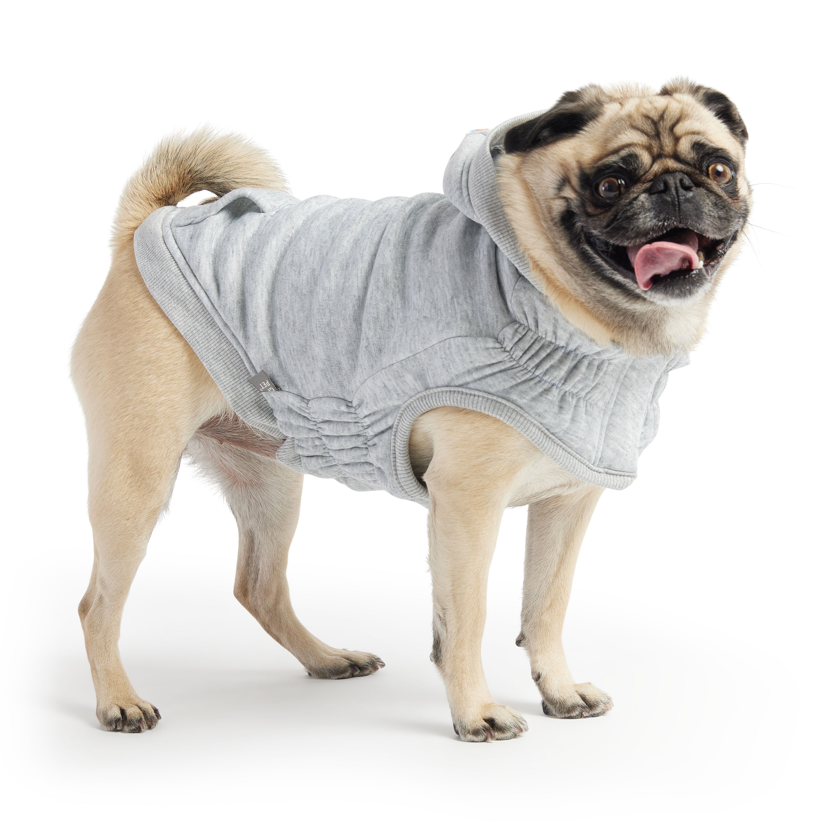 GF PET® Urban Dog Hoodie - Heather Grey (Essential Streetwear & Kangaroo Pocket)y