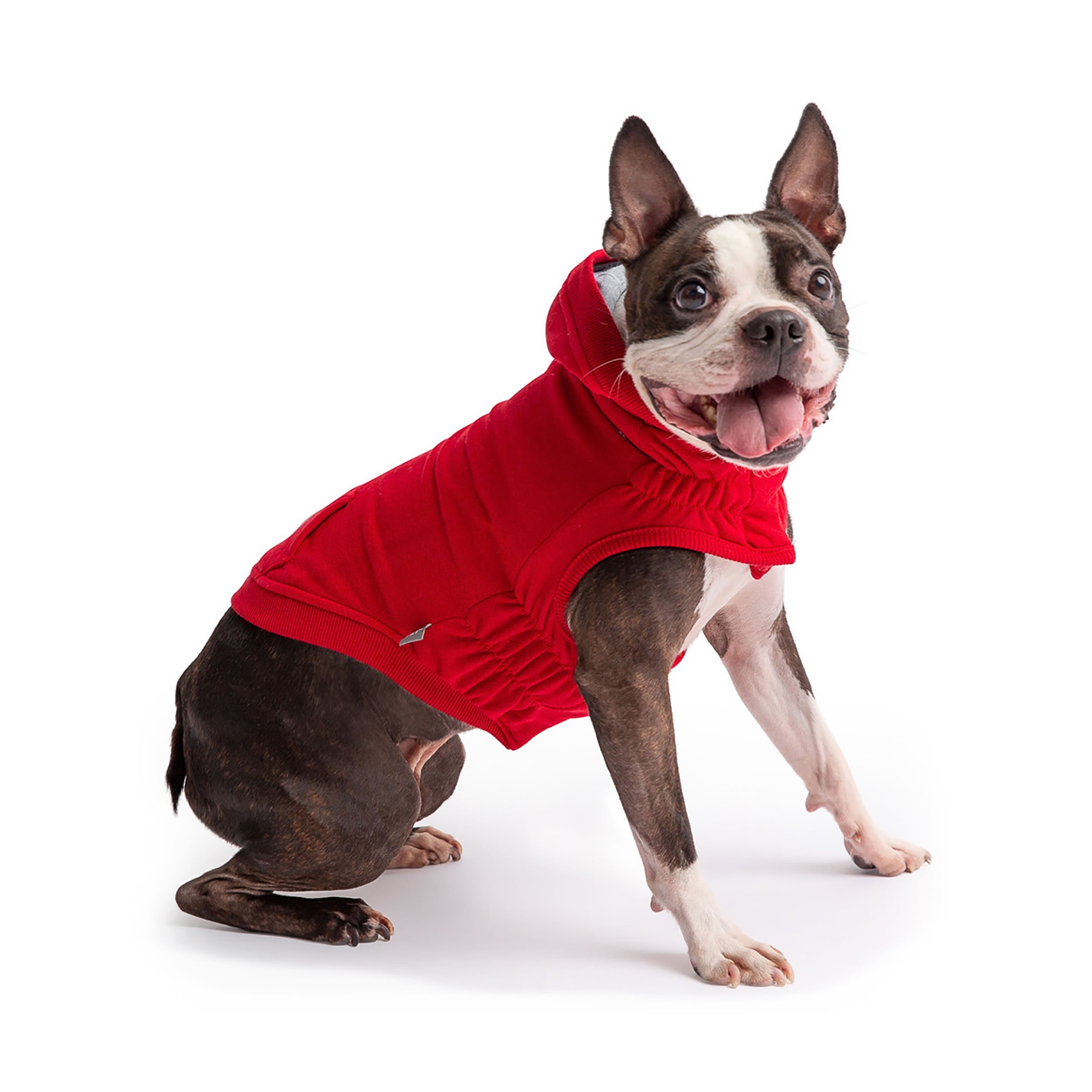GF PET® Urban Dog Hoodie - Red (Classic Kangaroo Pocket & Retro Style)
