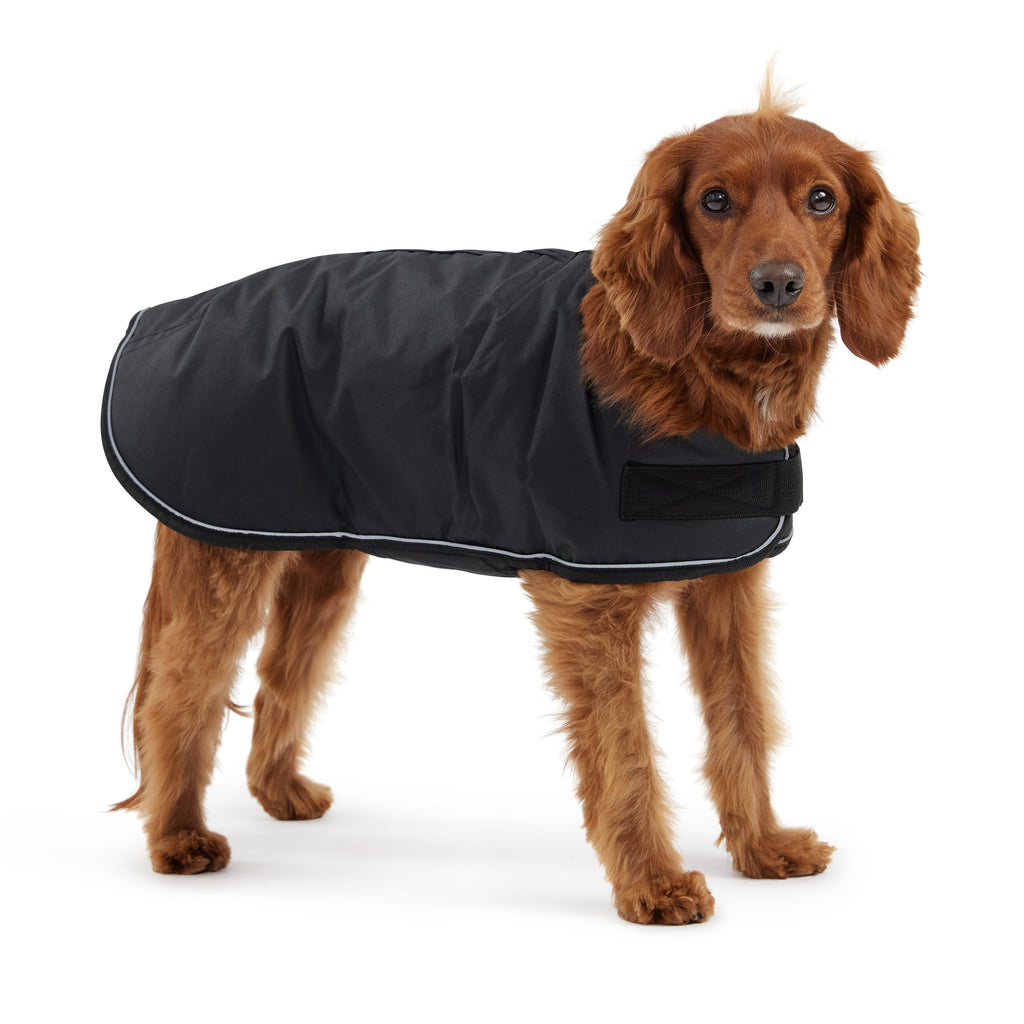 GF PET® Waterproof Blanket Jacket - Black (Durable Oxford & Fleece Lined)