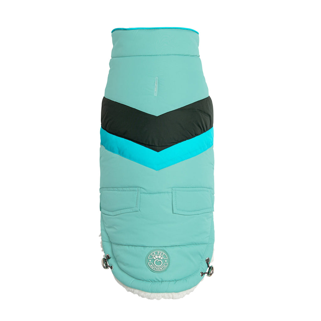 GF PET® Elasto-Fit Alpine Puffer - Light Aqua (Retro Sporty Style)