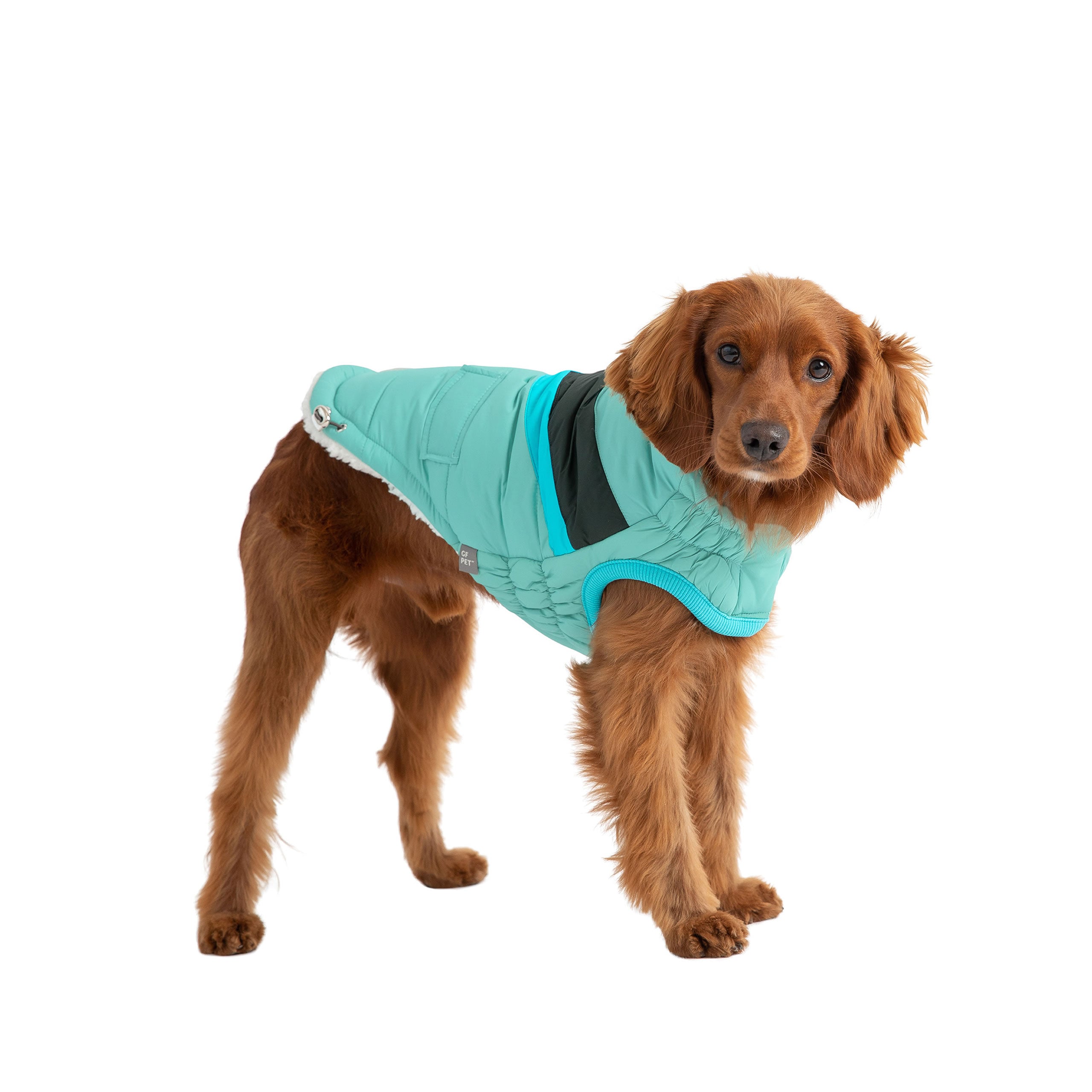 GF PET® Elasto-Fit Alpine Puffer - Light Aqua (Retro Sporty Style)