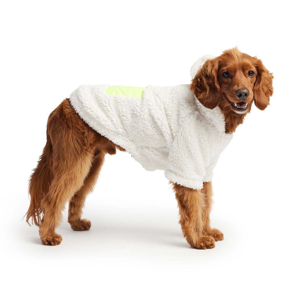 GF PET® Cozy Sherpa Hoodie - White (Ultra-Soft Cloud Fleece)