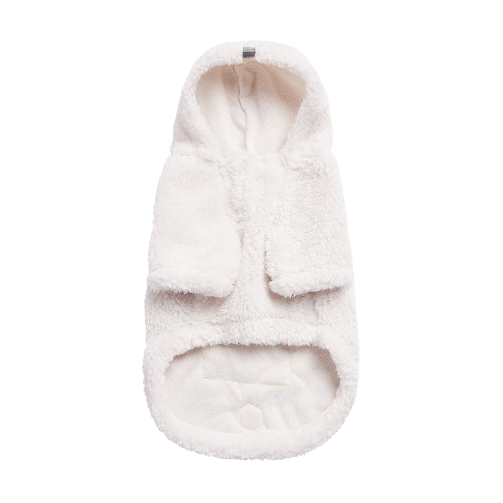 GF PET® Cozy Sherpa Hoodie - White (Ultra-Soft Cloud Fleece)