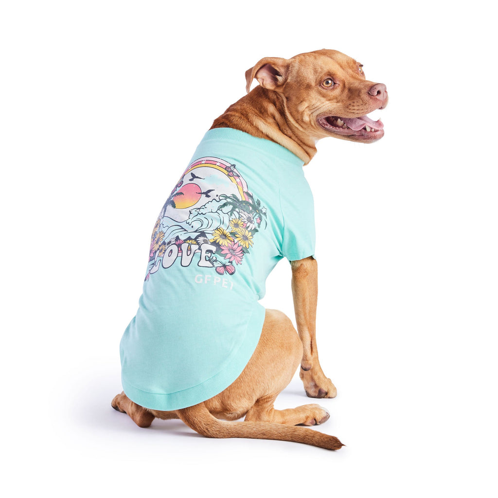 GF PET® Vintage Graphic Tee - Aqua (Sporty Sun Protection Layer)