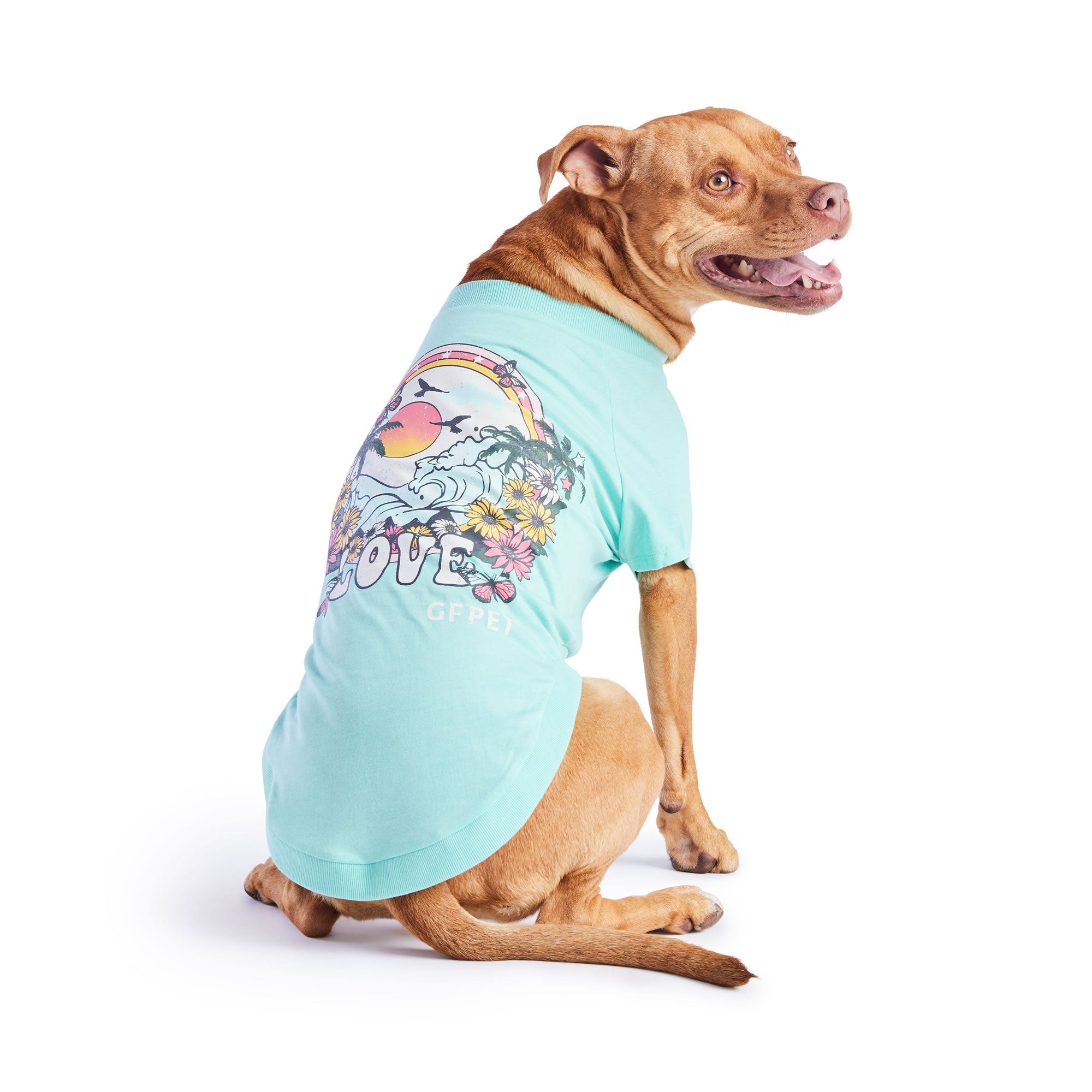 GF PET® Vintage Graphic Tee - Aqua (Sporty Sun Protection Layer)