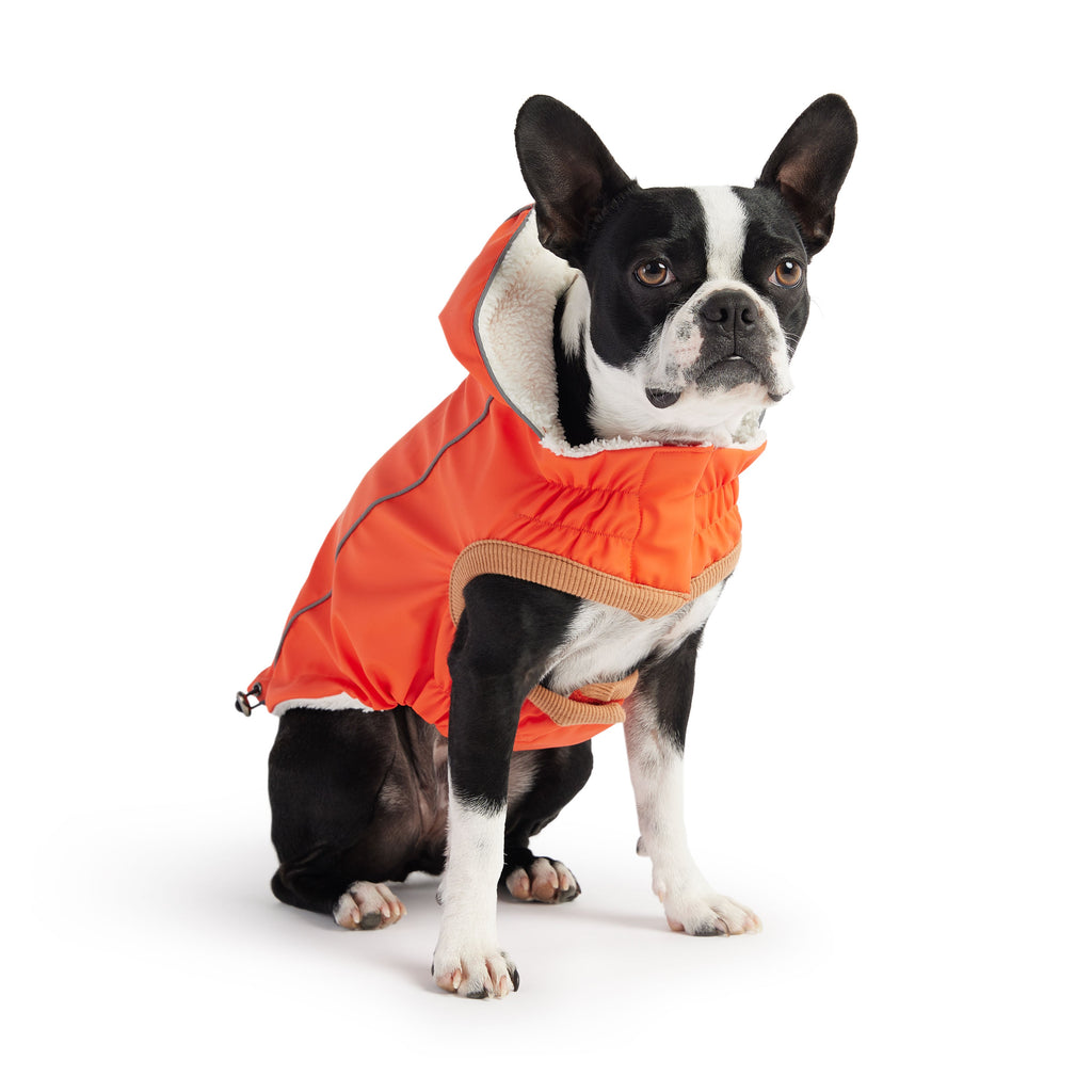 GF PET® Elasto-Fit Insulated Raincoat - Orange (High-Visibility & Sherpa Lined)
