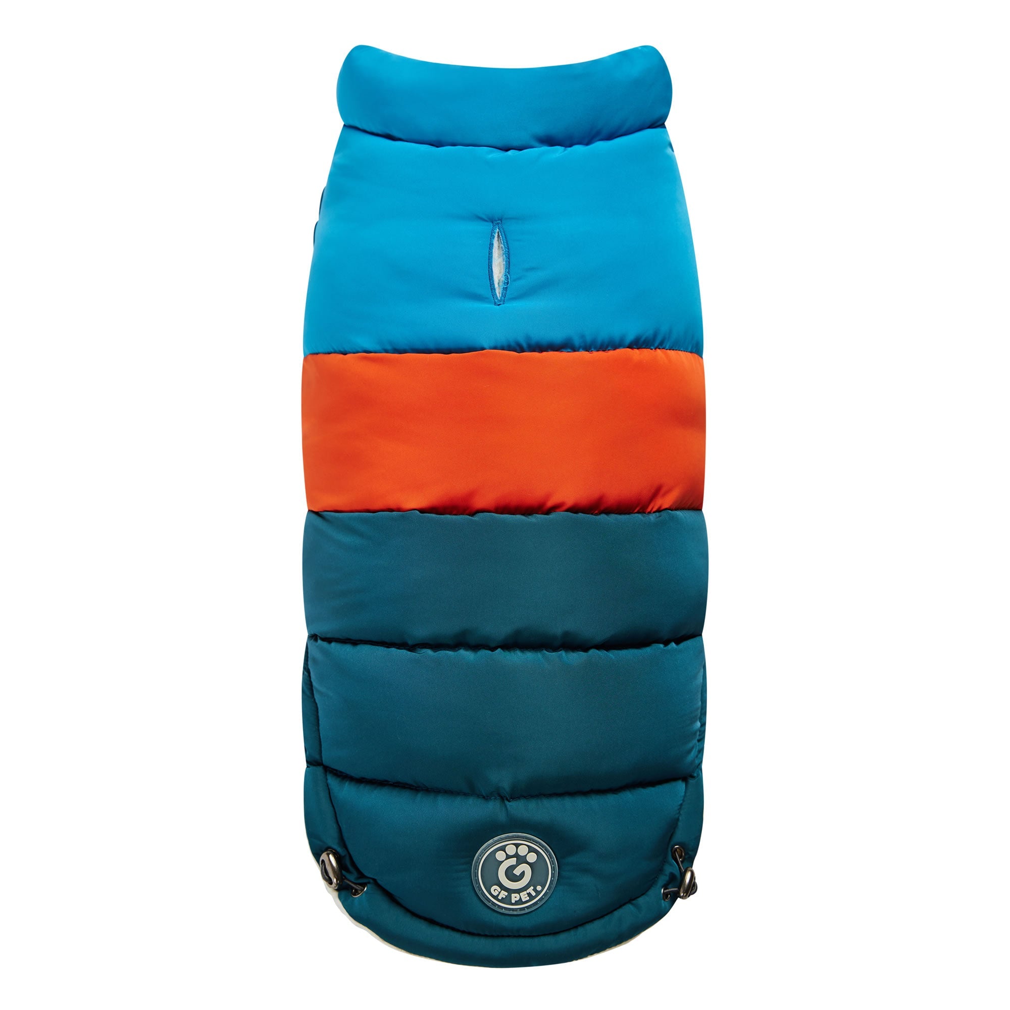 GF PET® Elasto-Fit Color Block Puffer - Trendy Winter Dog Jacket