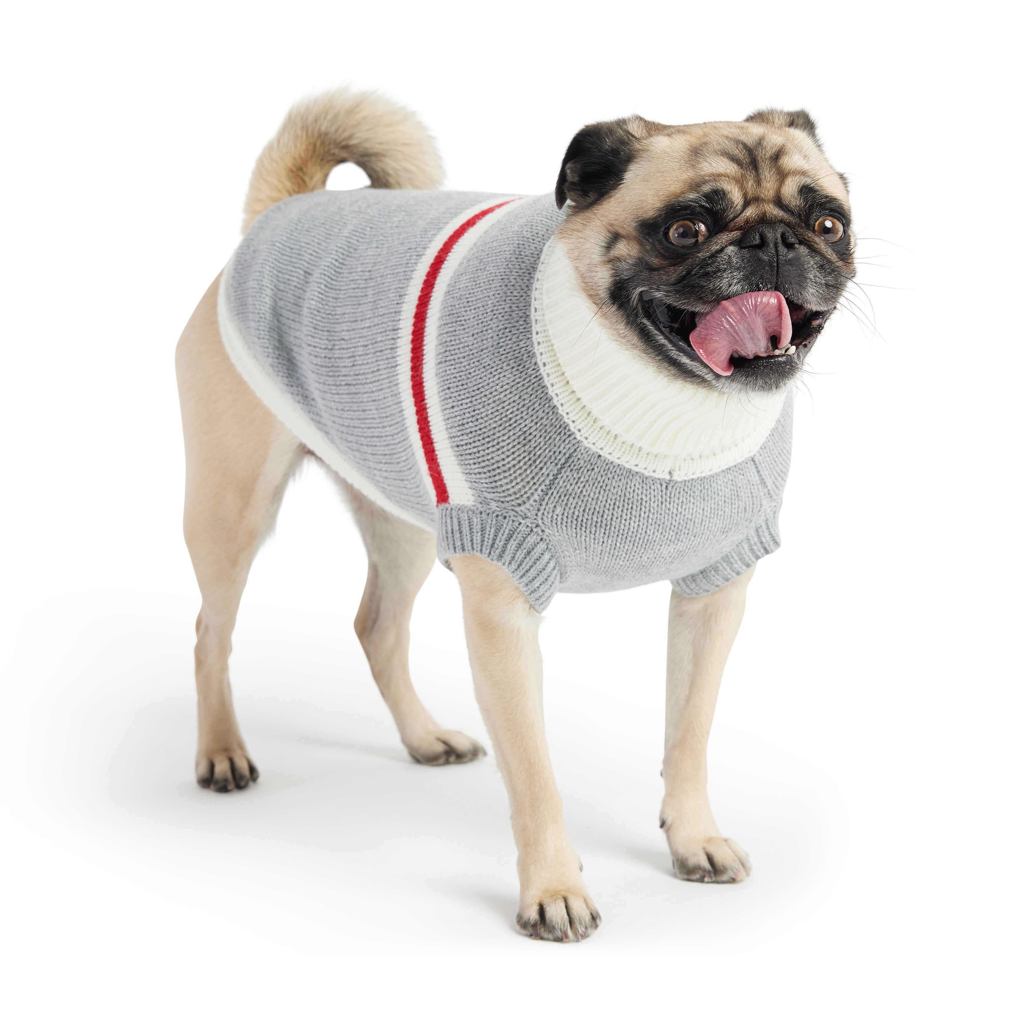 GF PET® Trekking Sweater - Grey Mix (Sporty Heather Stripe & Sculpted Turtleneck)