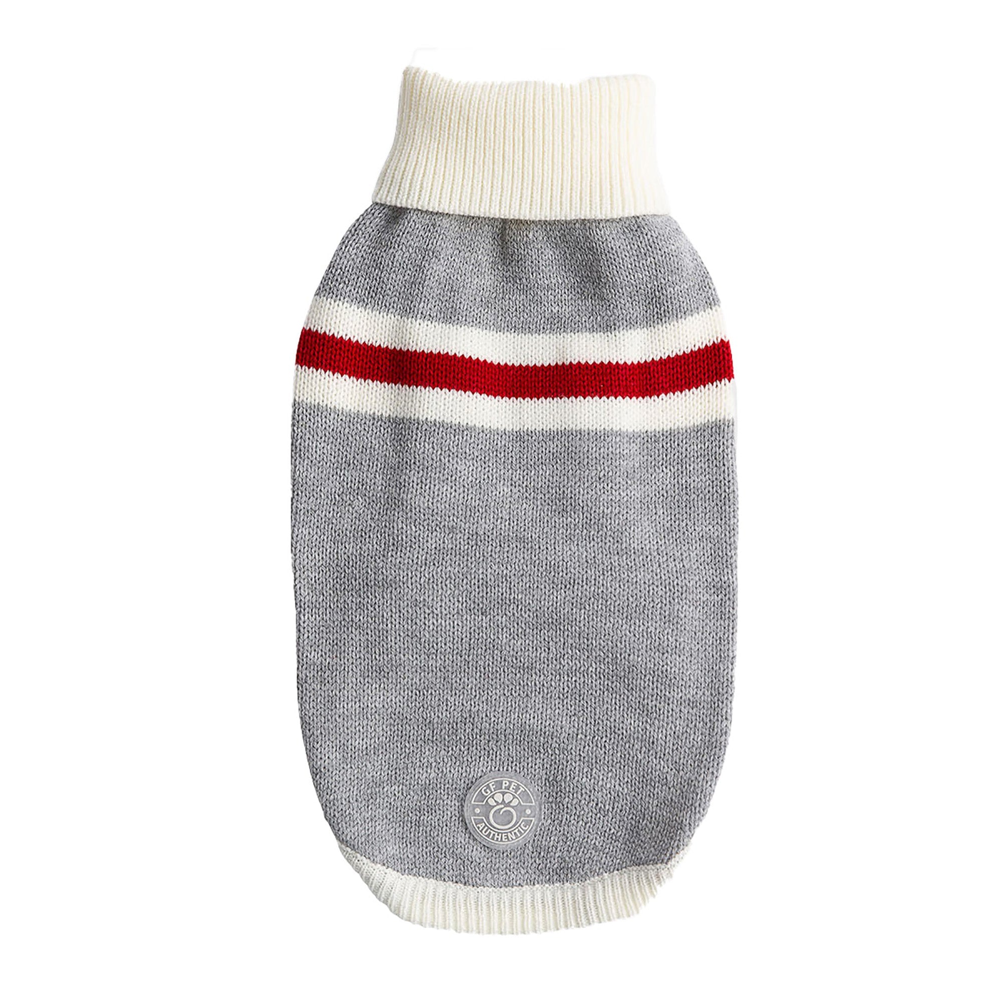 GF PET® Trekking Sweater - Grey Mix (Sporty Heather Stripe & Sculpted Turtleneck)