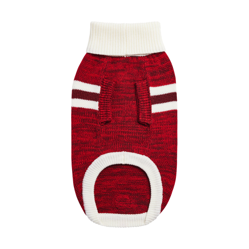 GF PET® Trekking Sweater - Red (Sporty Stripe & Heathered Knit)