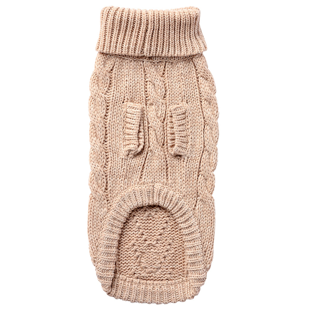 GF PET® Chunky Chalet Sweater - Oatmeal (Timeless Cable Knit Classic)