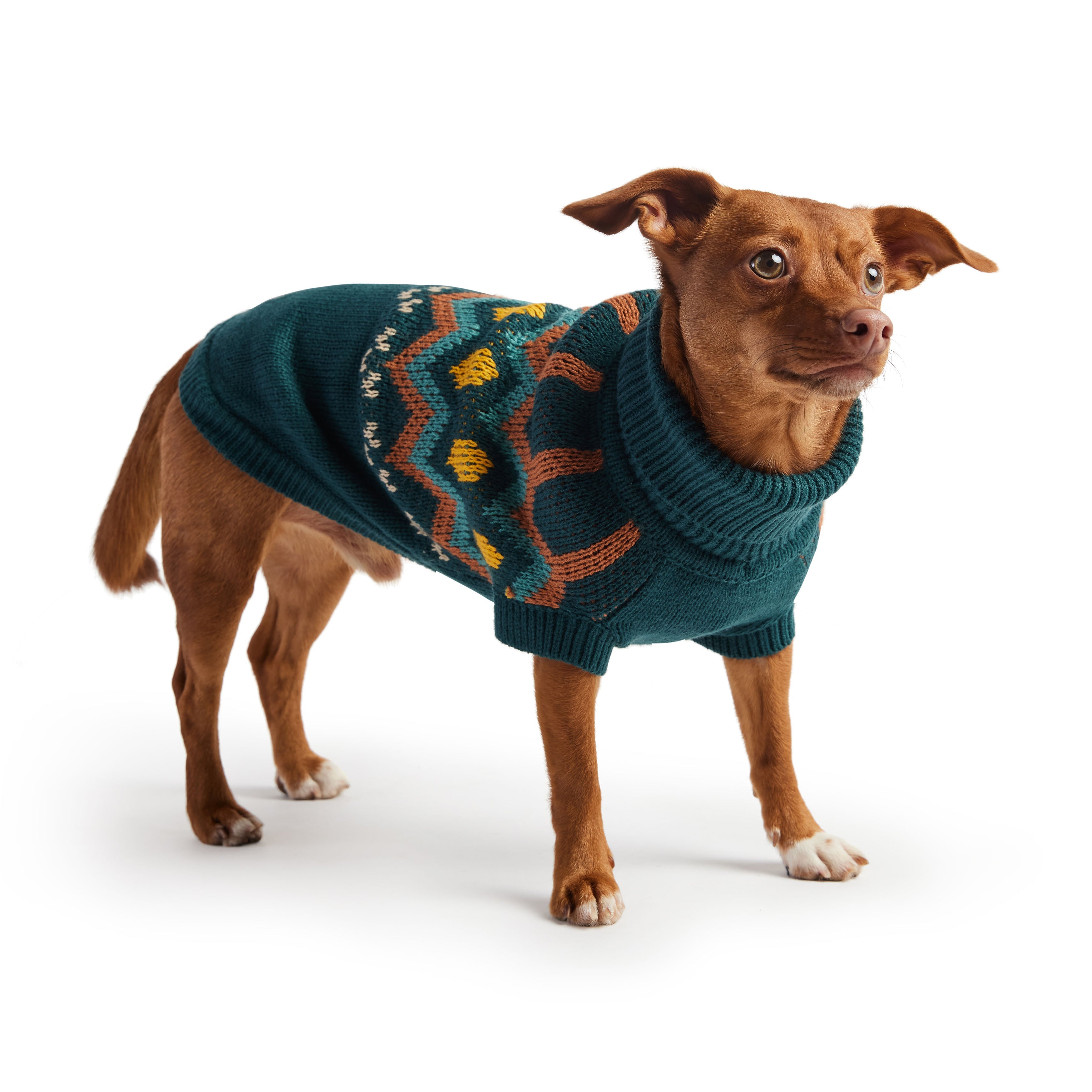 GF PET® Heritage Sweater - Teal (Vintage Native-Inspired Knit)