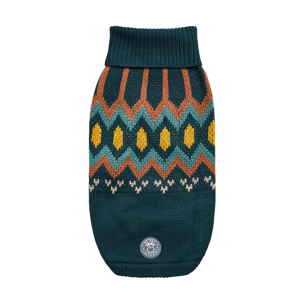 GF PET® Heritage Sweater - Teal (Vintage Native-Inspired Knit)