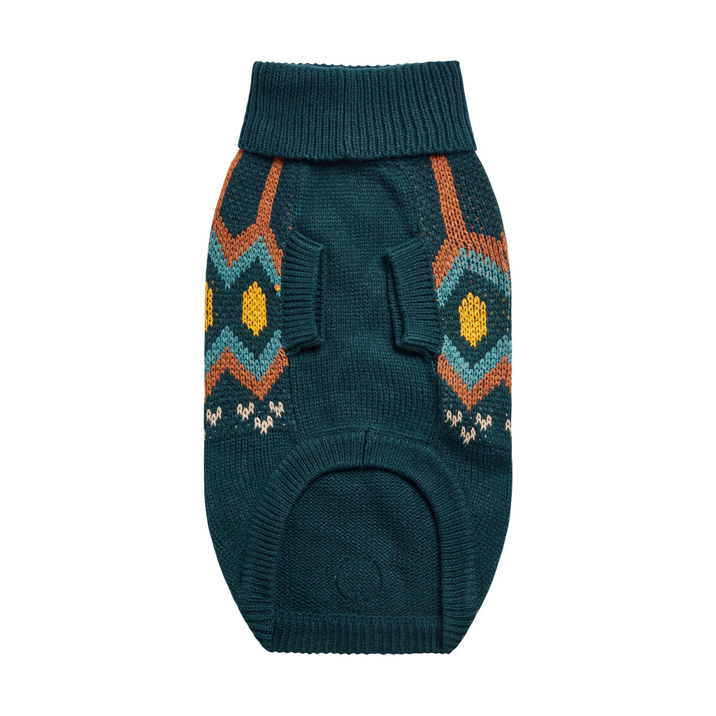 GF PET® Heritage Sweater - Teal (Vintage Native-Inspired Knit)