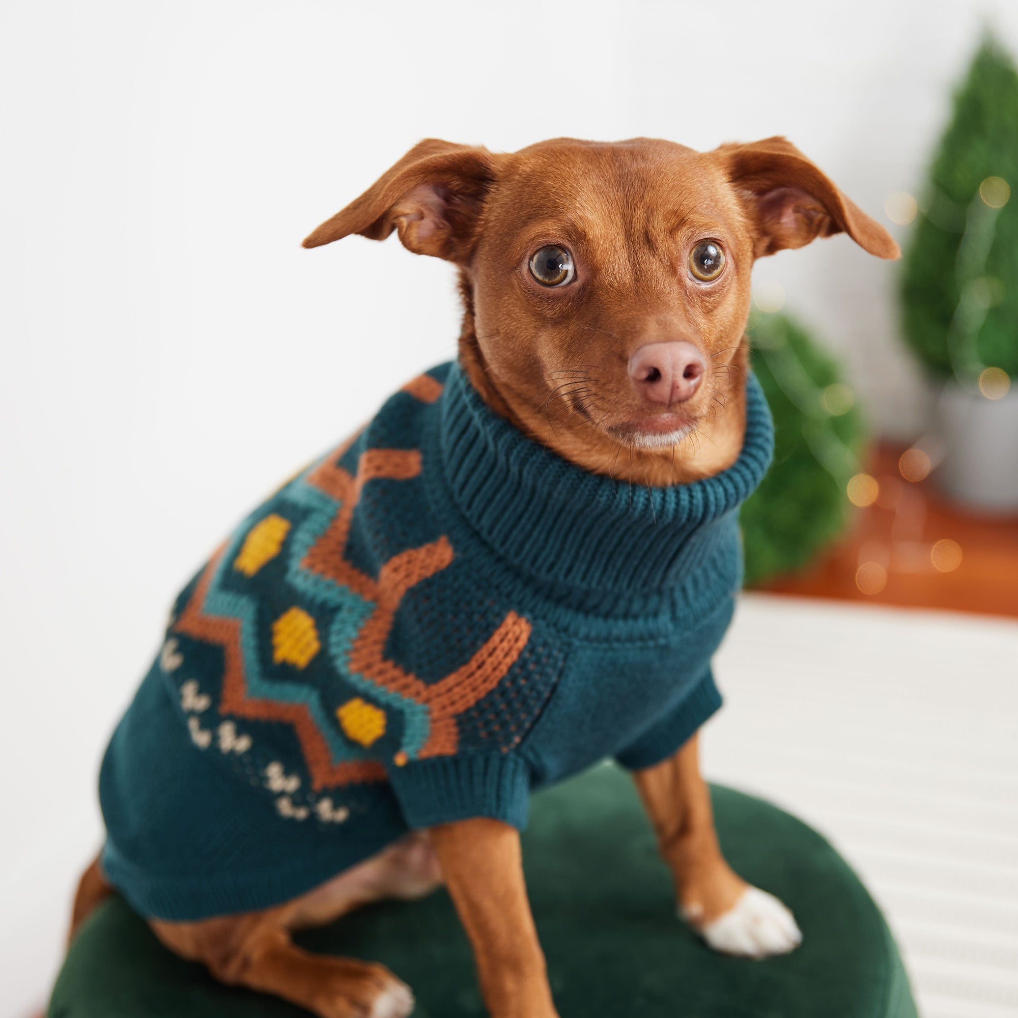 GF PET® Heritage Sweater - Teal (Vintage Native-Inspired Knit)