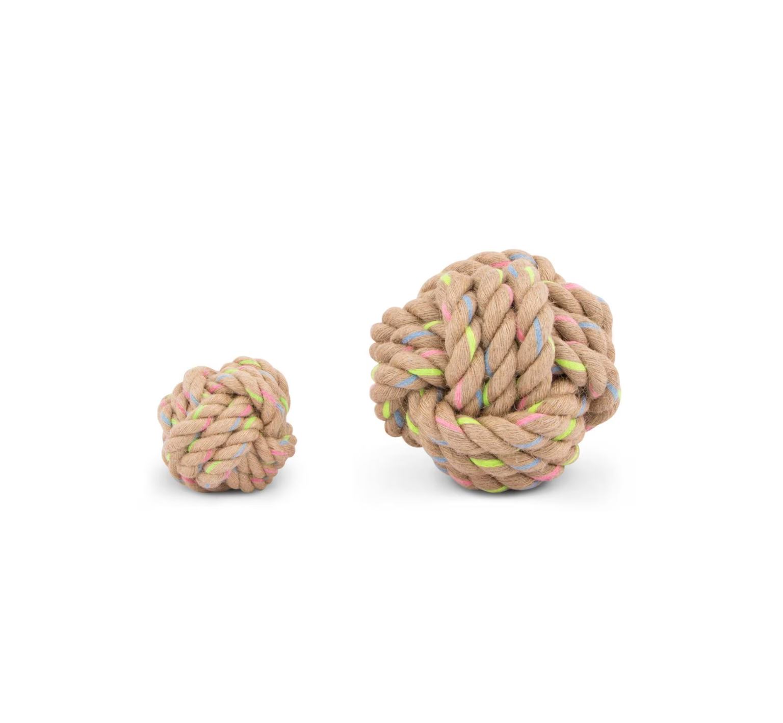 Natural Hemp & Recycled Cotton Rope Ball - 2 Sizes (Small/Large)