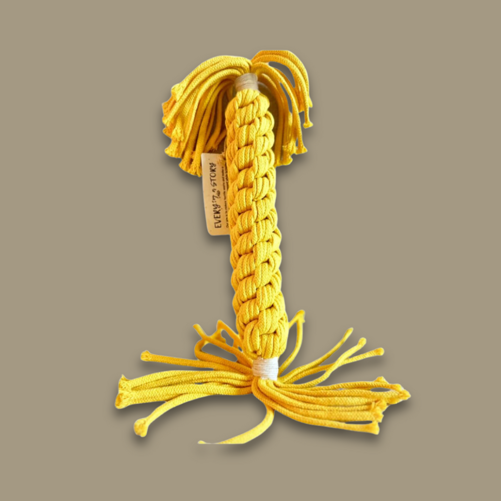 Jumbo Yellow Candy Rope Toy - Big Dog