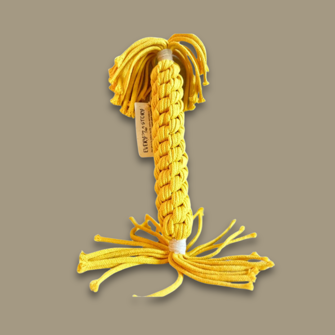 Jumbo Yellow Candy Rope Toy - Big Dog