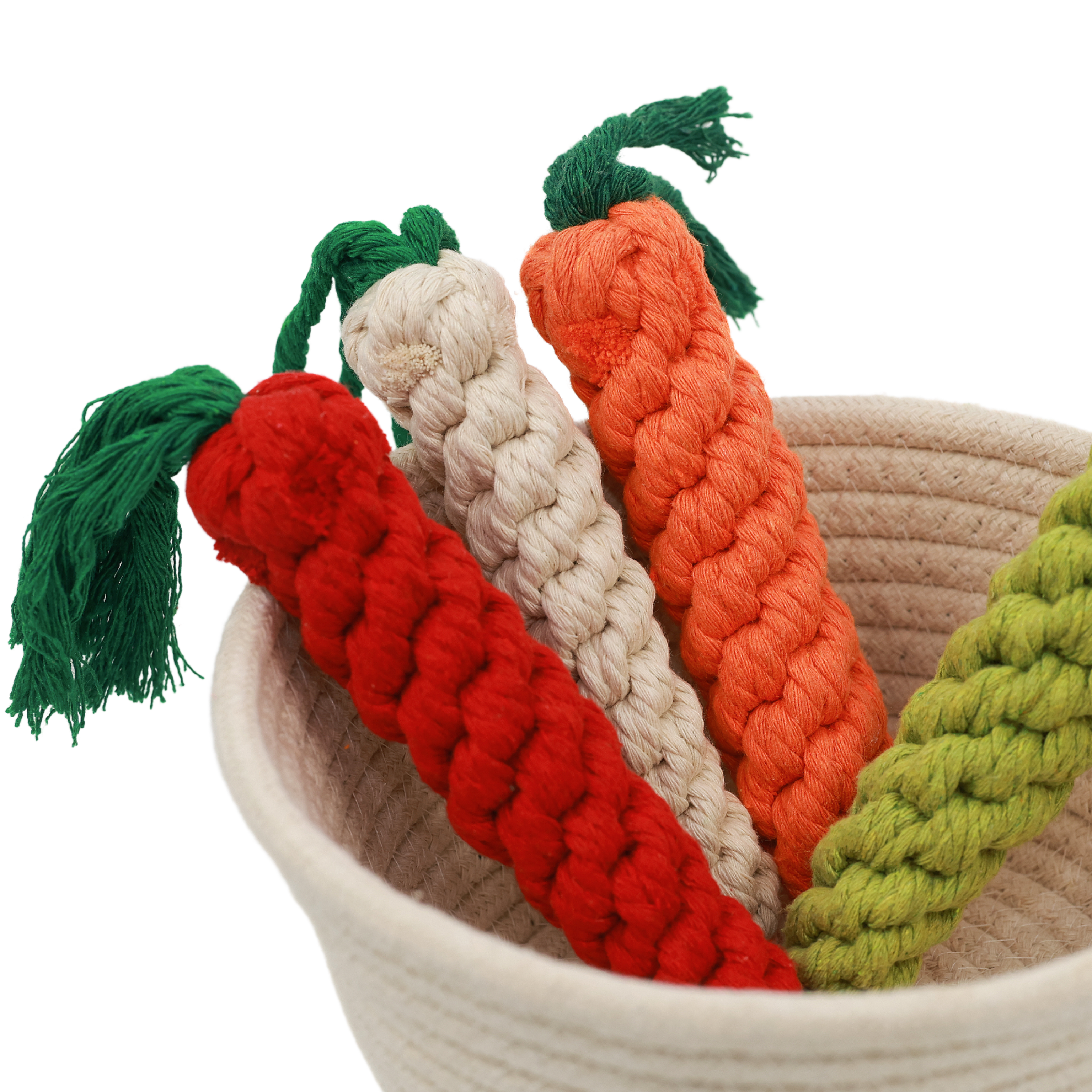 Palatable Carrot Rope Toys | Whimsical & Handcrafted - Small to Medium Dog
