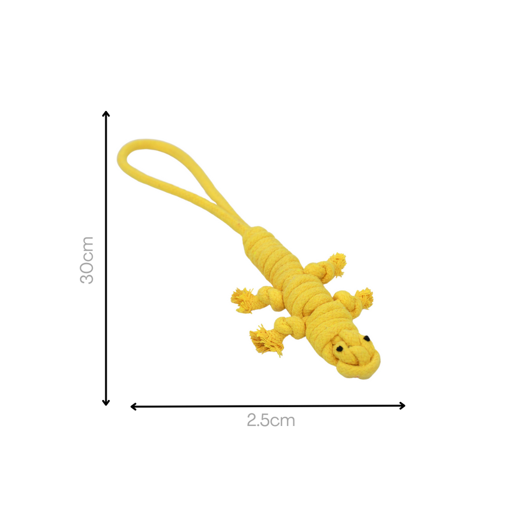 Yellow the Lizard Rope Toy | Movie-Inspired & Handcrafted - Small Dog