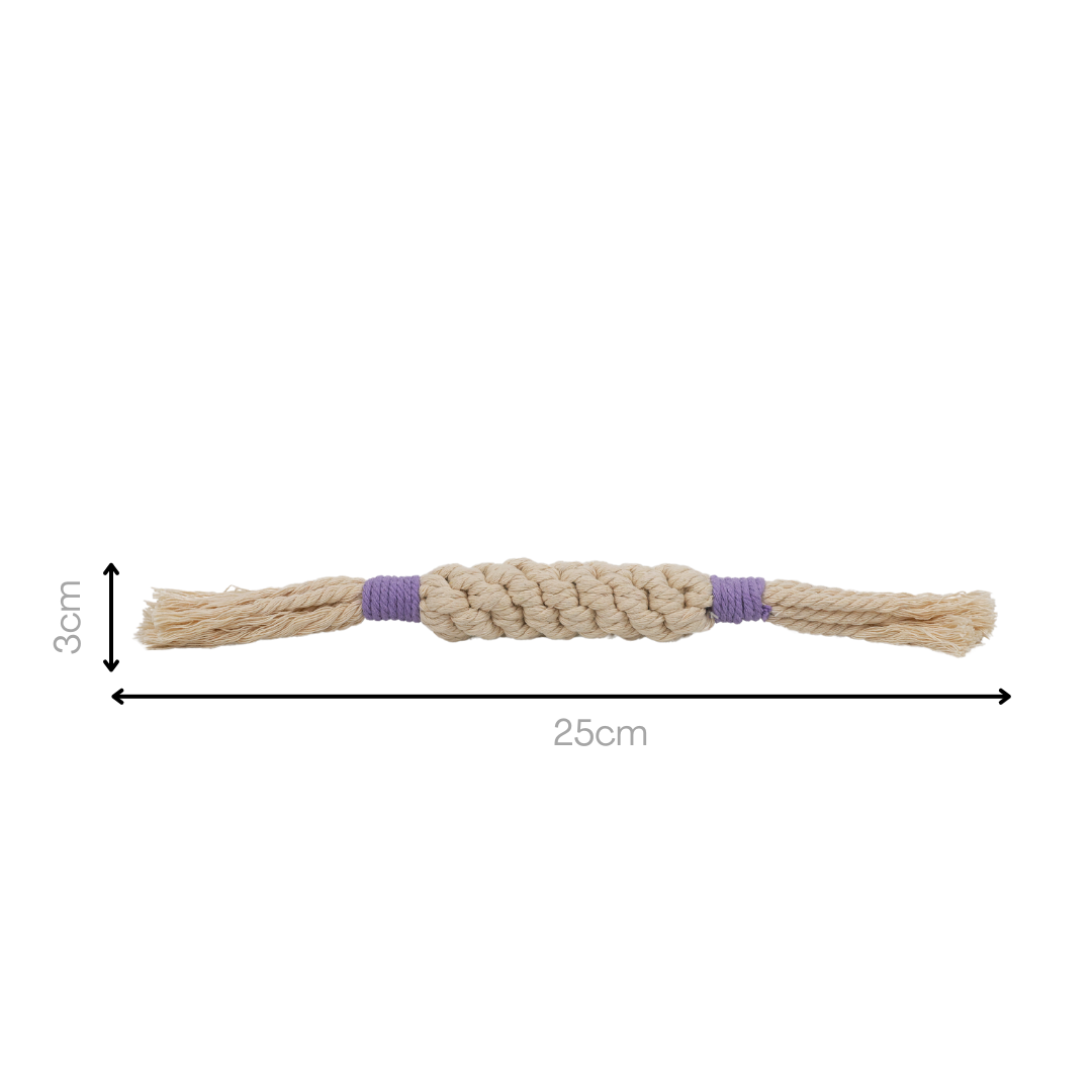 Rainbow Candy Macrame Rope Toy | Vibrant & Eco-Friendly - Small Dog